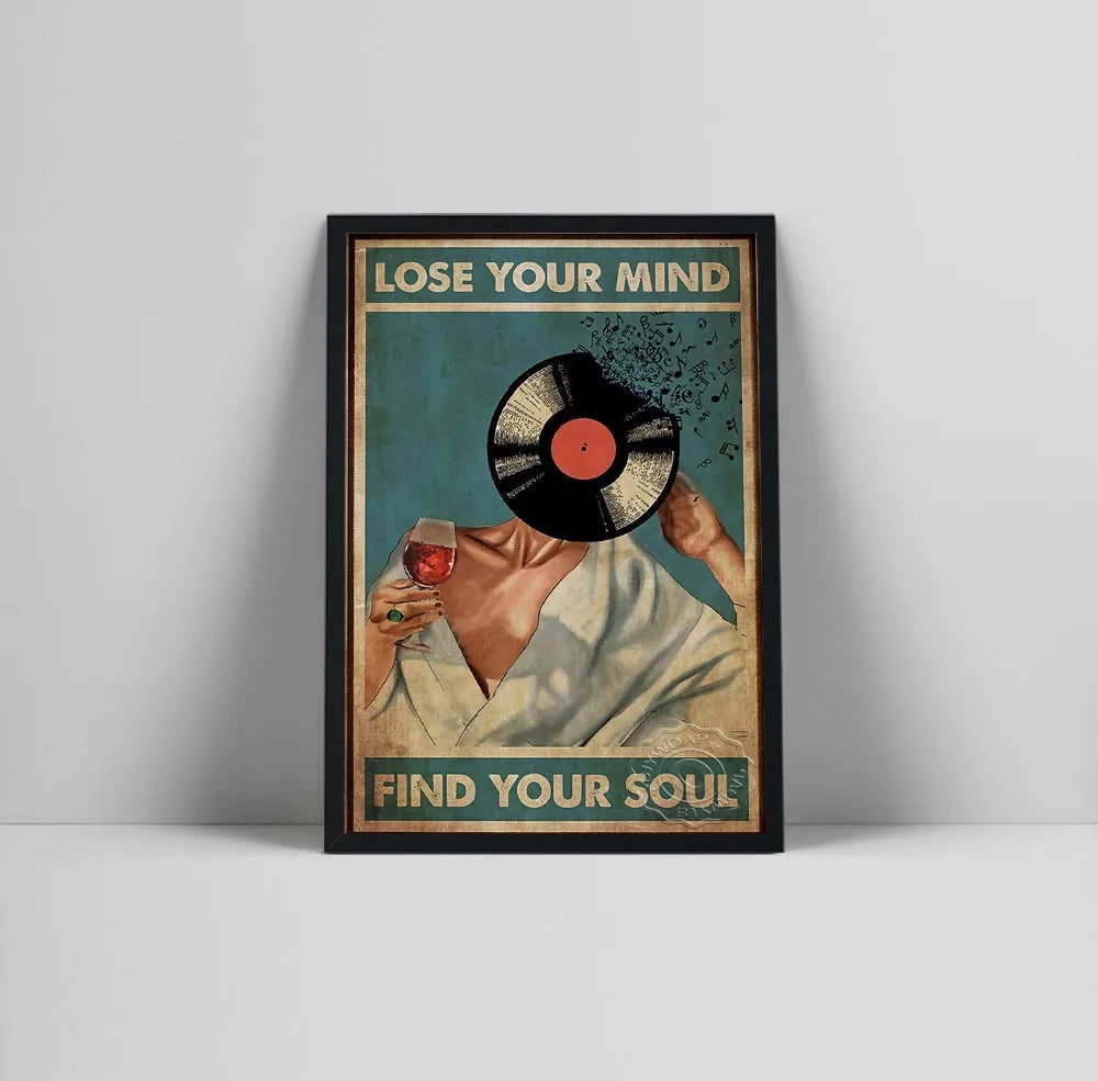 Vintage Vinyl Music Art Poster