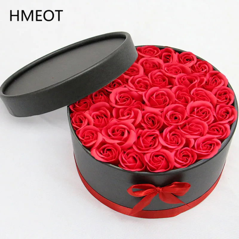 Luxurious Eternal Soap Flower Set in Round Hug Bucket Box