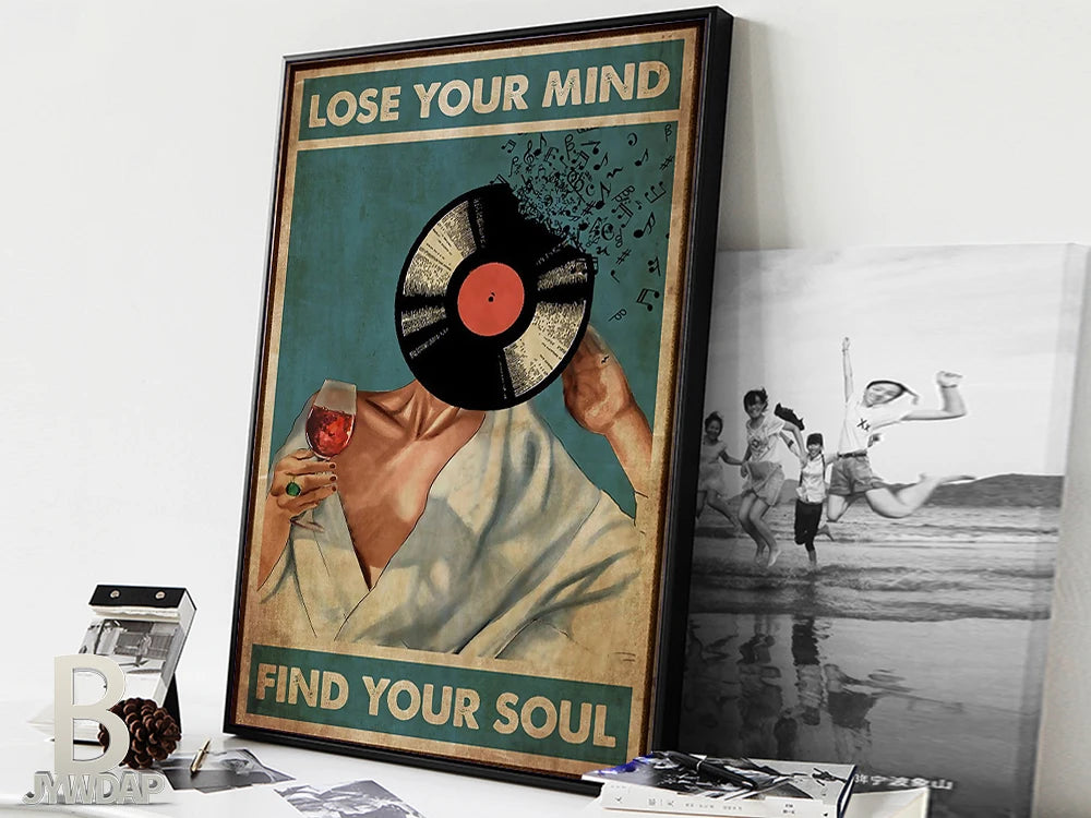 Vintage Vinyl Music Art Poster