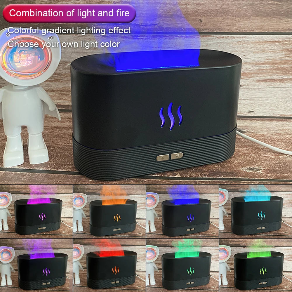 Simulation Flame Night Light & Humidifier