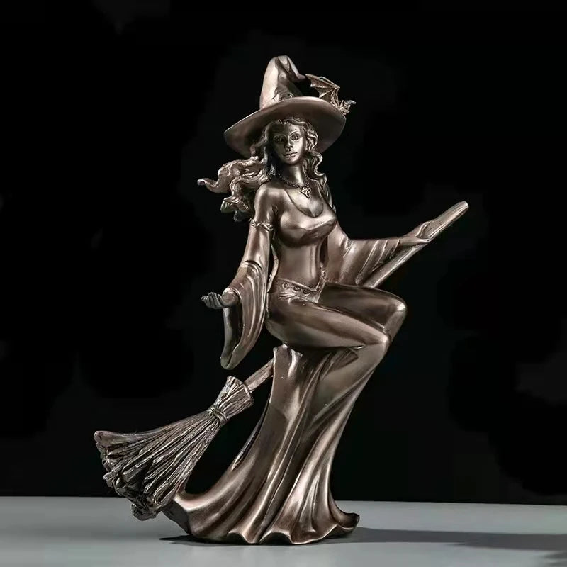 Nordic Resin Witch Statue