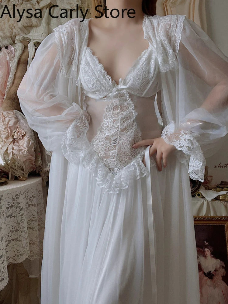 Sweet & Sexy White Fairy Vintage Dress