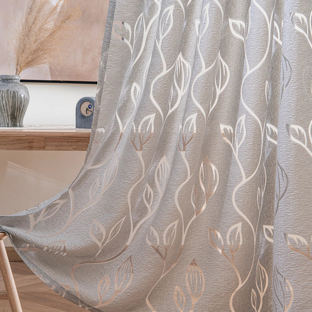 Jacquard Leaf Designer Curtains