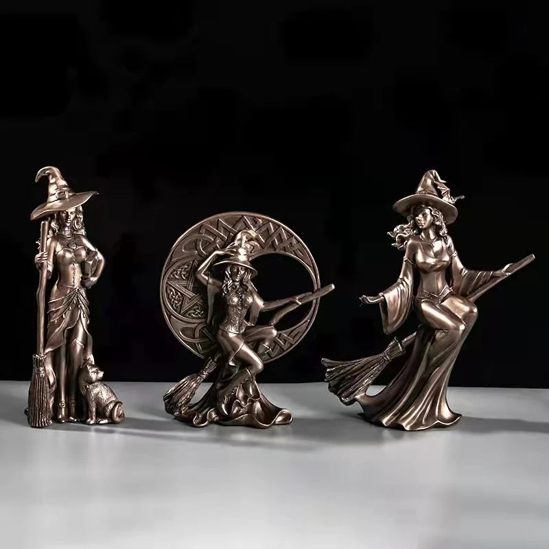 Nordic Resin Witch Statue