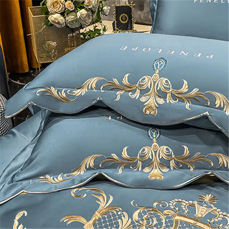 Luxury Gold Royal Embroidery Bedding Set