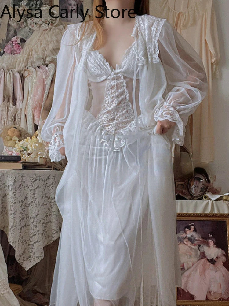 Sweet & Sexy White Fairy Vintage Dress