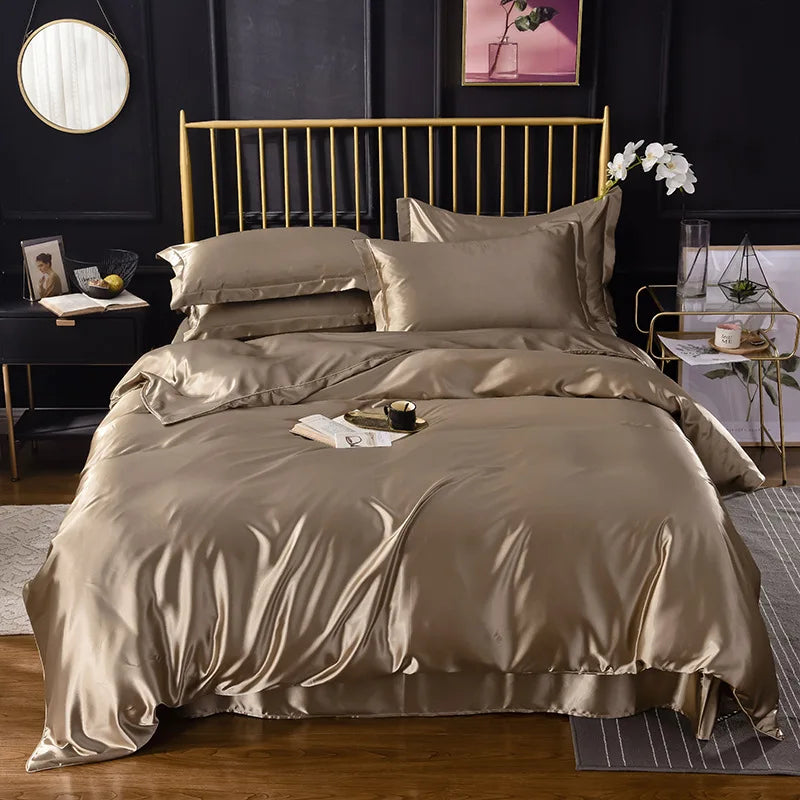 Luxury High-End Rayon Satin Bedding Set