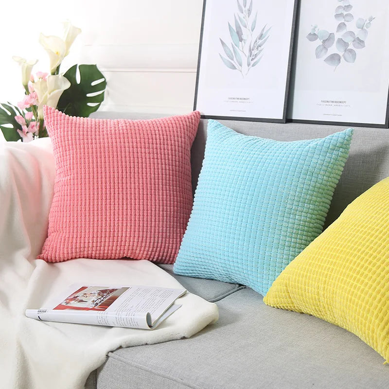 Soft Corduroy Corn Grain Cushion Cover