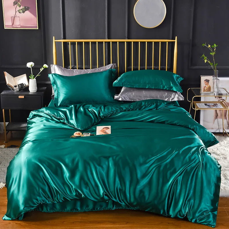 Luxury High-End Rayon Satin Bedding Set