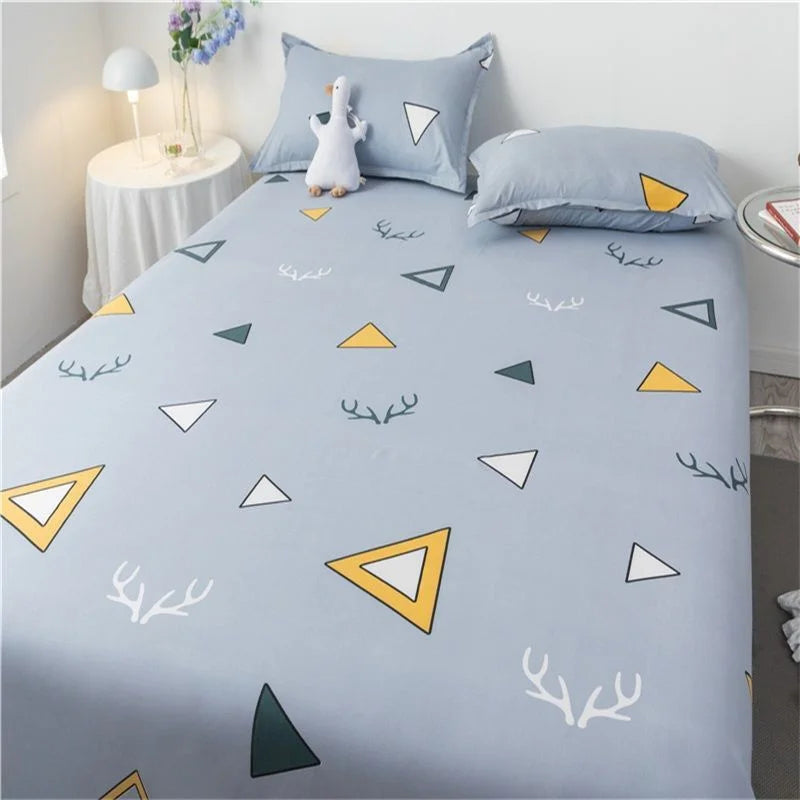 Modern Cartoon Plaid Bed Sheets