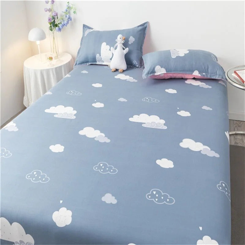 Modern Cartoon Plaid Bed Sheets