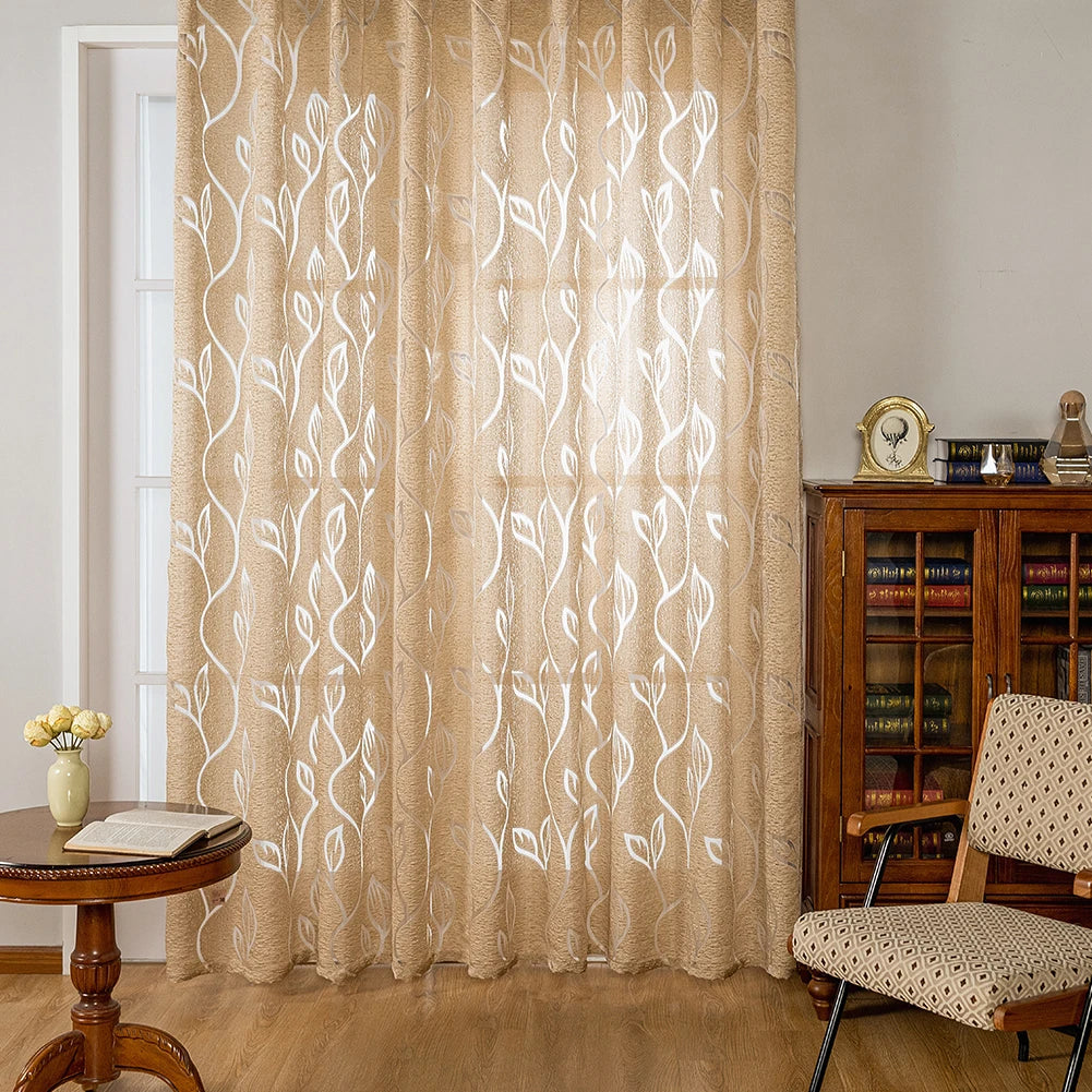 Jacquard Leaf Designer Curtains