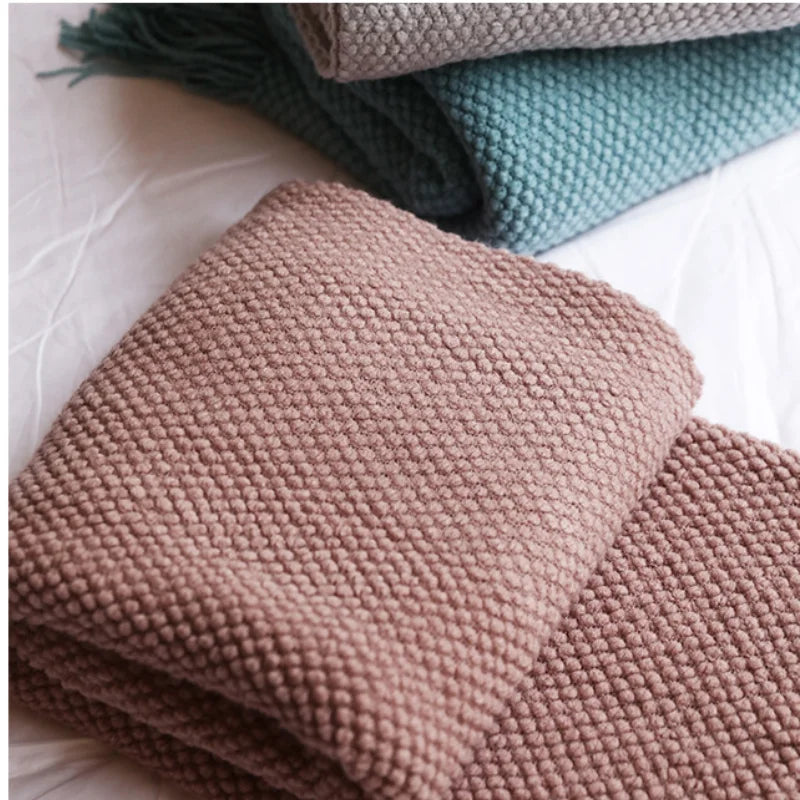 Thickened Knitted Corn Grain Blanket