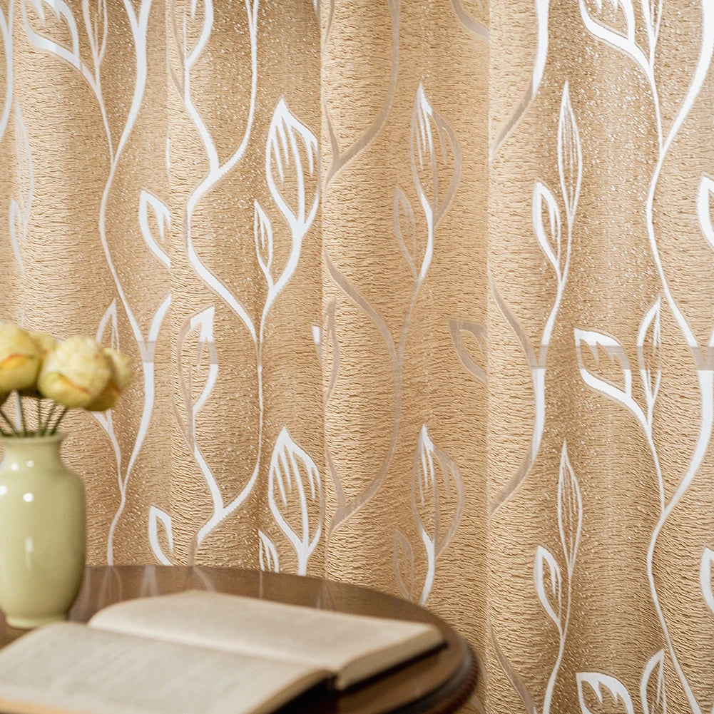 Jacquard Leaf Designer Curtains